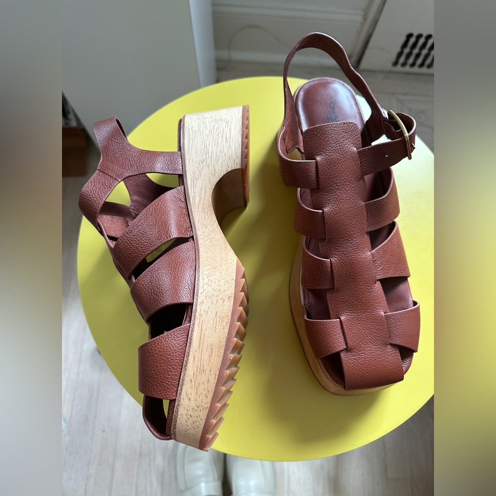 Charlotte Stone Fisherman Platform Sandals - Brand New! Size 12 or 42